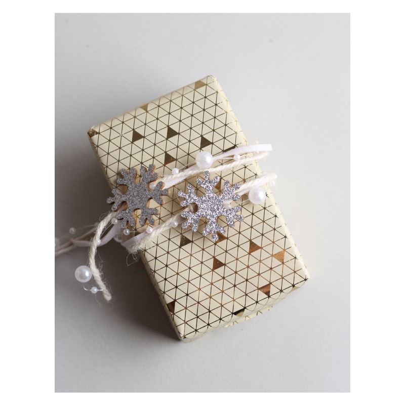 快速出貨 聖誕節 三股星星雪花珠鍊 麻繩 皮繩 裝飾 布置 聖誕樹 禮物-細節圖3