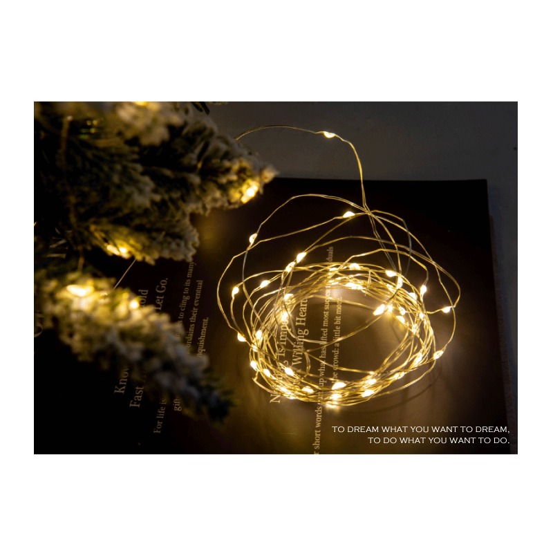 居家氣氛提升品 銅線燈 2種長度 一般款 遙控款 婚禮 宿舍 房間 禮物 聖誕樹 佈置-細節圖2