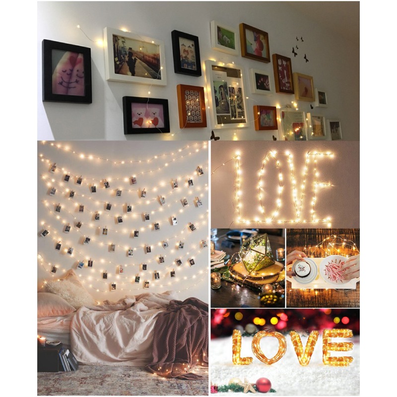 居家氣氛提升品 銅線燈 2種長度 一般款 遙控款 婚禮 宿舍 房間 禮物 聖誕樹 佈置-細節圖6