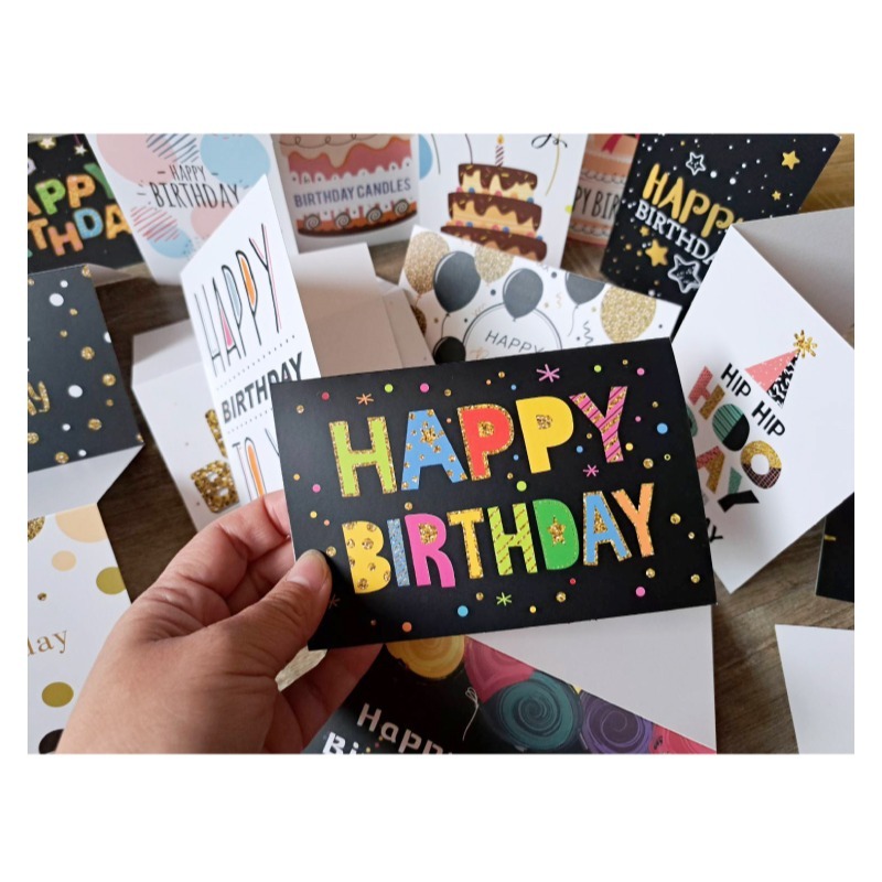 生日卡片 賀卡 祝你生日快樂 24種圖案 平均出貨 內頁空白-細節圖3