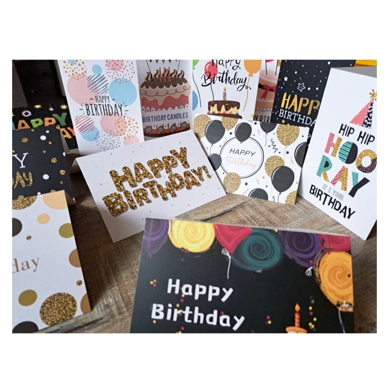 生日卡片 賀卡 祝你生日快樂 24種圖案 平均出貨 內頁空白-細節圖4