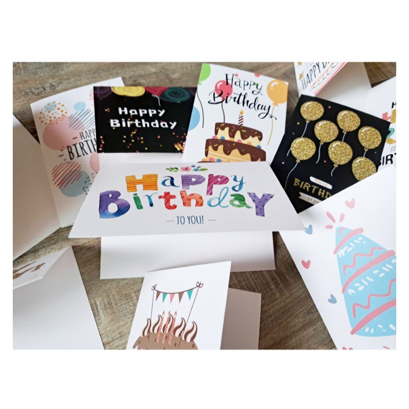 生日卡片 賀卡 祝你生日快樂 24種圖案 平均出貨 內頁空白-細節圖5