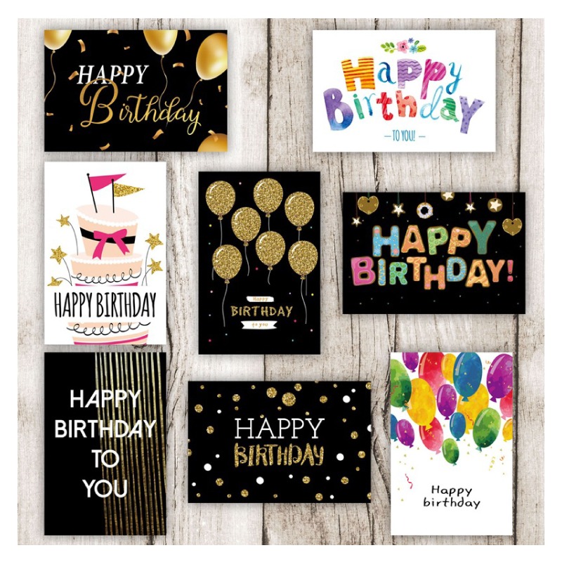 生日卡片 賀卡 祝你生日快樂 24種圖案 平均出貨 內頁空白-細節圖8
