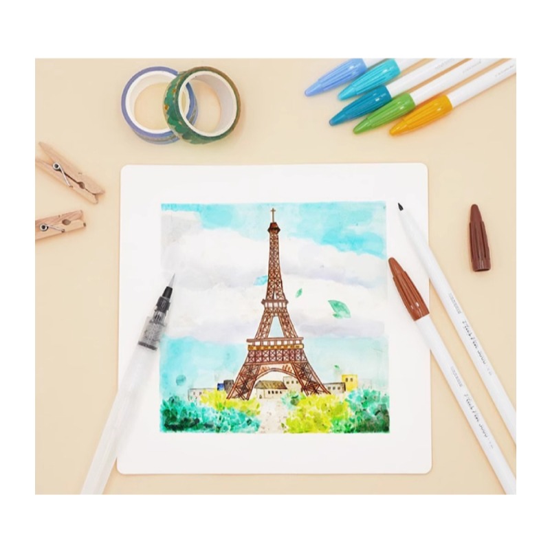 水性筆 手帳筆 手繪彩色人生水性色筆 6色組合 奶油色 灰階色 彩虹色 復古色 盒裝-細節圖10