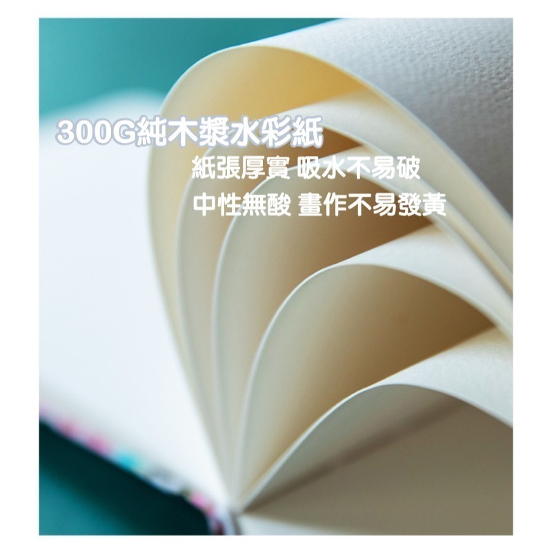 新尺寸到~畫本 寫生本 布面繪畫水彩本 隨身 加厚300g純木漿水彩紙 迷你本 48K 32K 16x16 12x12-細節圖3