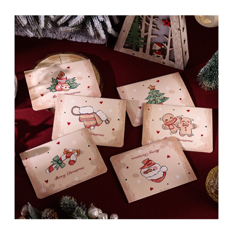 快速出貨 聖誕卡片 隨筆畫聖誕 6款平均出貨 單張價格 有信封 聖誕節 交換禮物 雪人聖誕樹-細節圖3