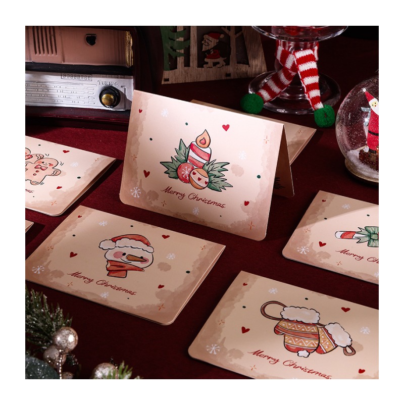 快速出貨 聖誕卡片 隨筆畫聖誕 6款平均出貨 單張價格 有信封 聖誕節 交換禮物 雪人聖誕樹-細節圖4