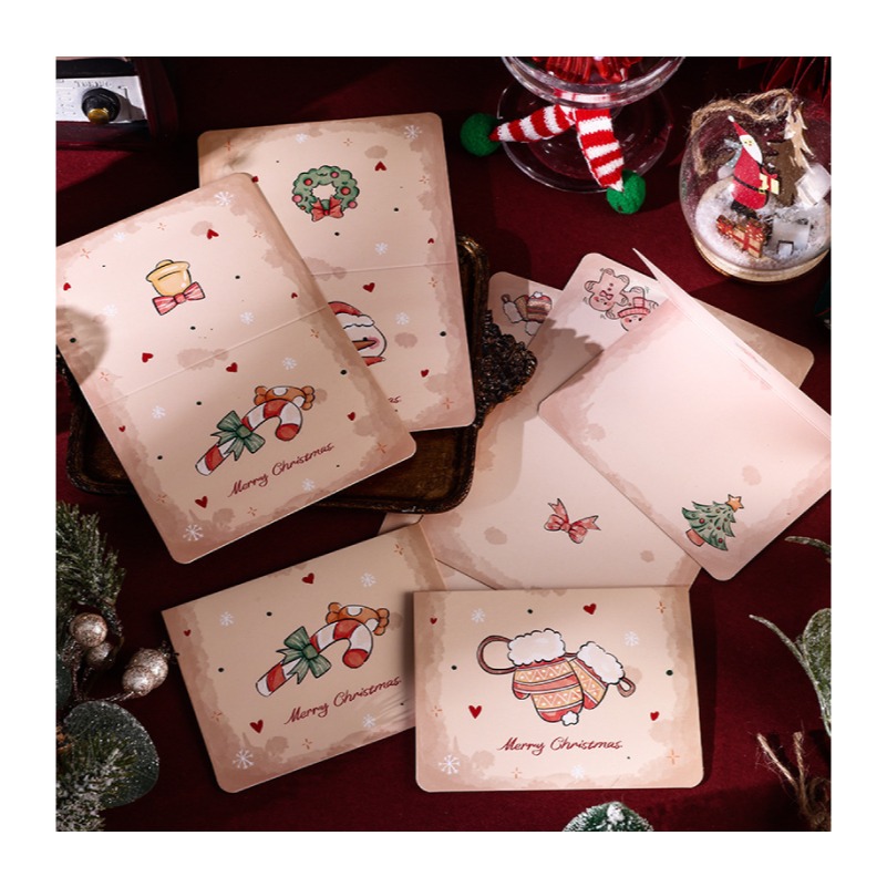 快速出貨 聖誕卡片 隨筆畫聖誕 6款平均出貨 單張價格 有信封 聖誕節 交換禮物 雪人聖誕樹-細節圖5