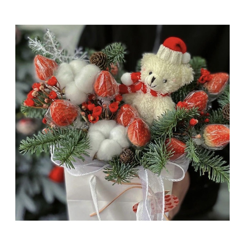 快速出貨 聖誕裝飾 熊熊一起過聖誕掛飾 聖誕小熊 手腳可動 米白小熊 咖啡小熊 2隻一組-細節圖9