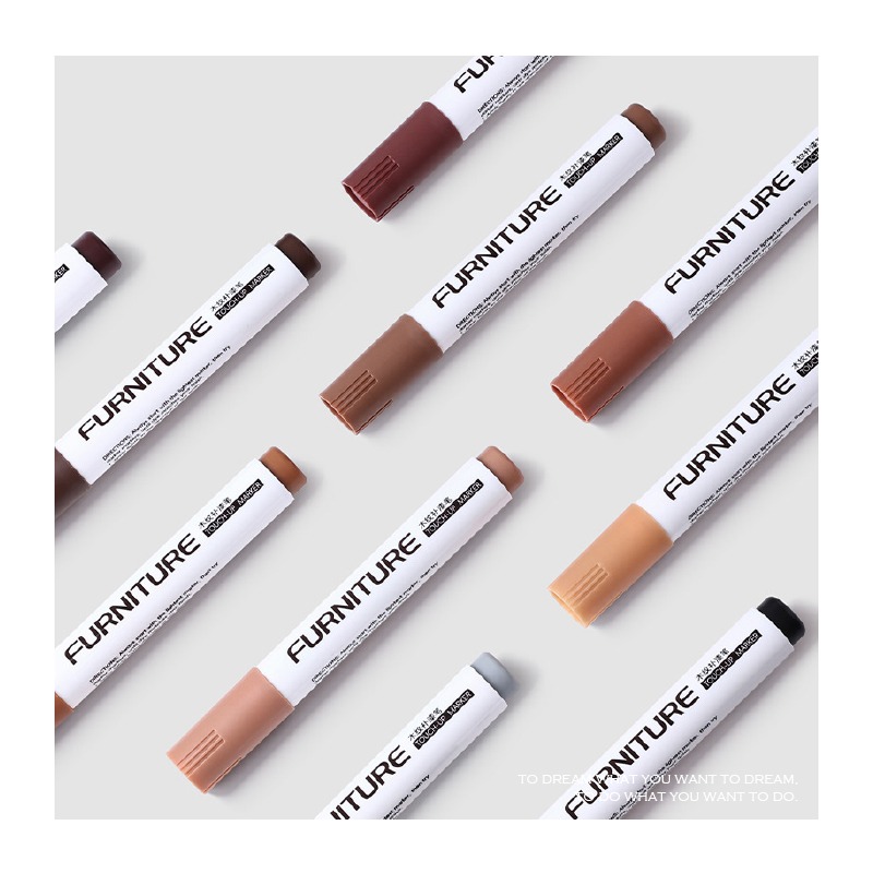 補漆筆 木紋 整組12色組合 木製產品 工藝品 划痕 修補-細節圖2