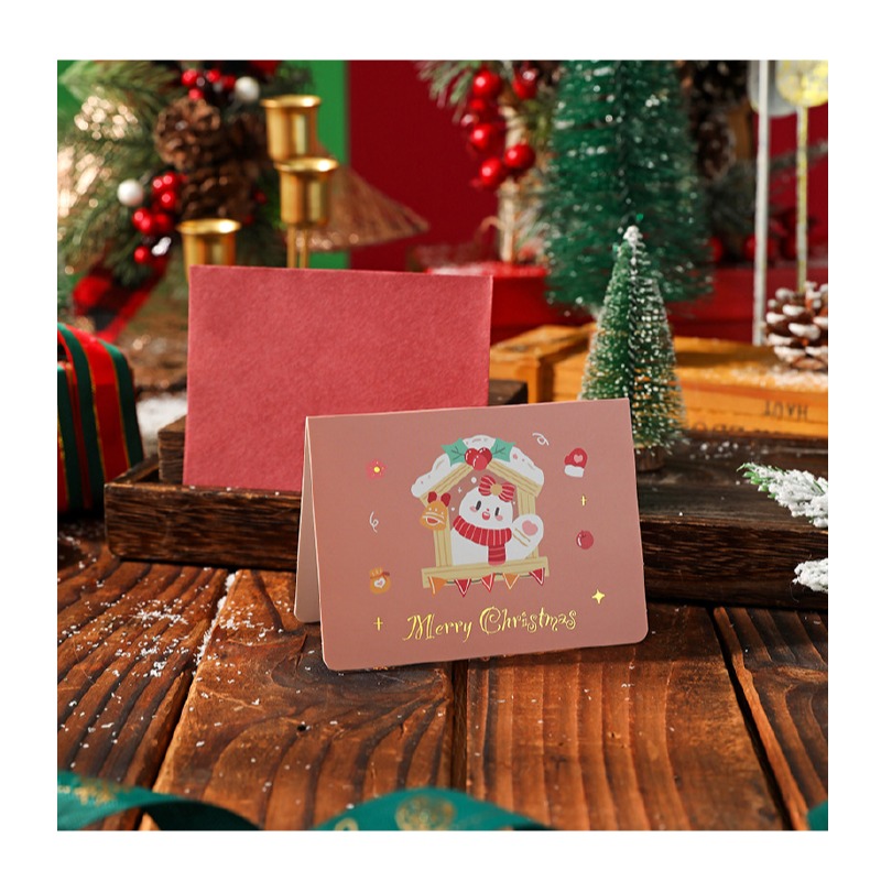 快速出貨 聖誕卡片 聖誕賀卡 歡樂耶誕 6款平均出貨 單張價格 有信封 聖誕節 交換禮物 雪人聖誕樹-細節圖8