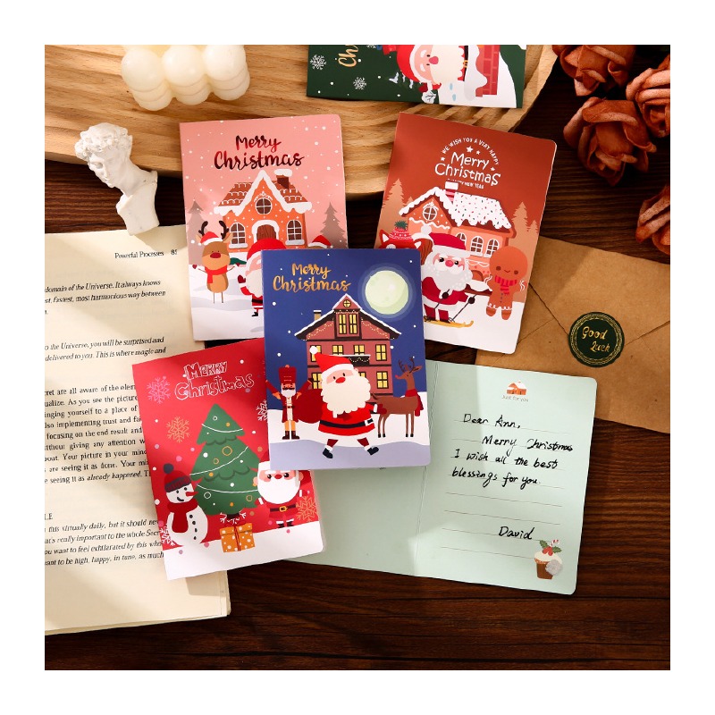 快速出貨 聖誕卡片 聖誕賀卡 玩雪去耶誕卡 6款平均出貨 單張價格 有信封 聖誕節 交換禮物 雪人 聖誕樹-細節圖3