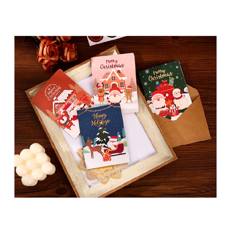 快速出貨 聖誕卡片 聖誕賀卡 玩雪去耶誕卡 6款平均出貨 單張價格 有信封 聖誕節 交換禮物 雪人 聖誕樹-細節圖5
