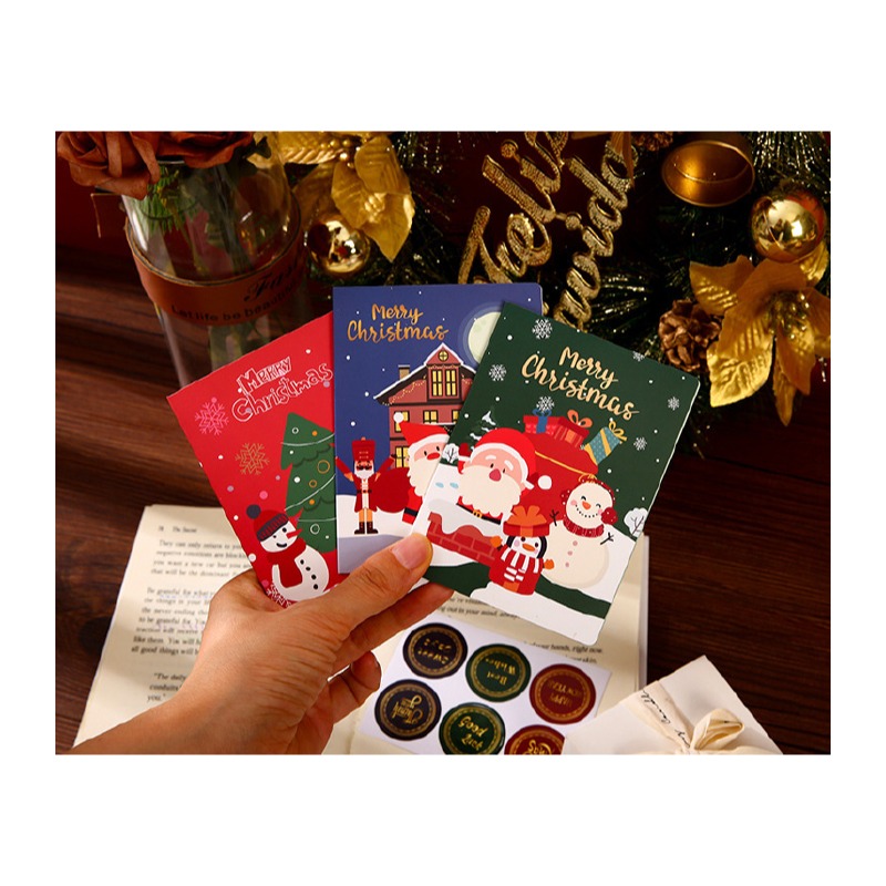 快速出貨 聖誕卡片 聖誕賀卡 玩雪去耶誕卡 6款平均出貨 單張價格 有信封 聖誕節 交換禮物 雪人 聖誕樹-細節圖7
