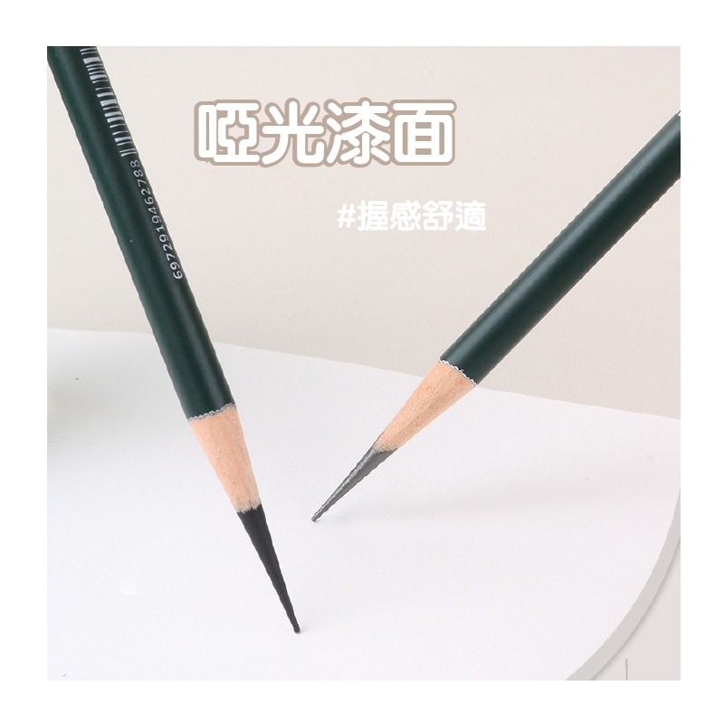 炭筆 碳筆 素描 原木 楊木圓形筆桿 硬炭 中炭 軟炭 2H F HB B 10支12支混裝組合-細節圖5