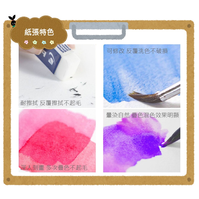 水彩本 100%純棉漿10x10 隨身繪畫本 300g毛邊水彩紙 小小尺寸 便於攜帶 隨時想畫就畫 美術紙-細節圖7