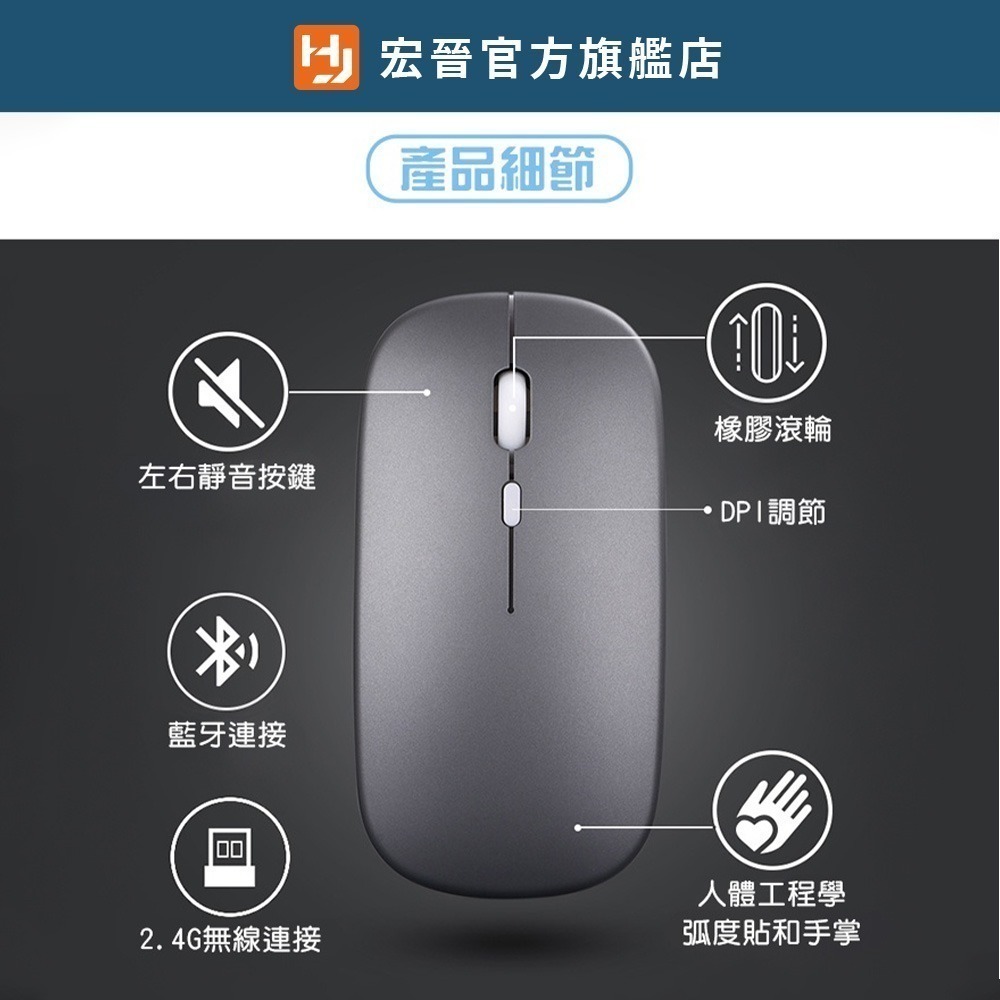 HJ115-B雙模無線滑鼠-細節圖8