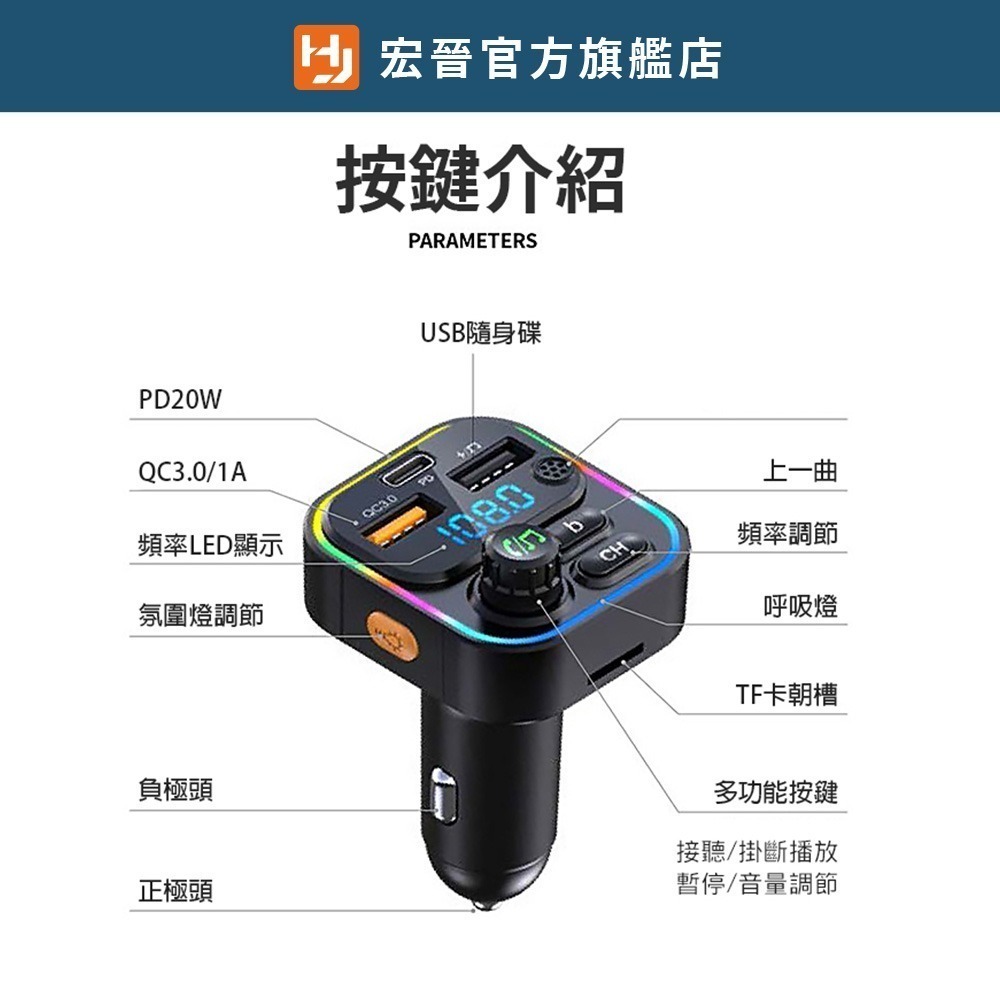 C17 藍牙多功能車用充電器-細節圖9