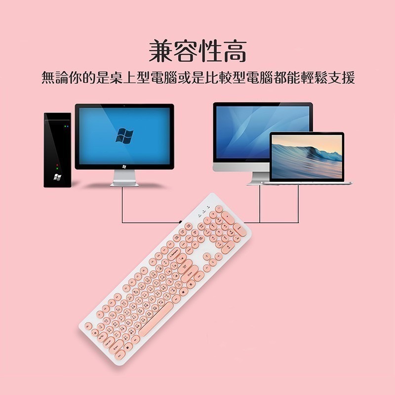 宏晉 HongJin HJ215S無線靜音馬卡龍商務鍵盤滑鼠組-細節圖4