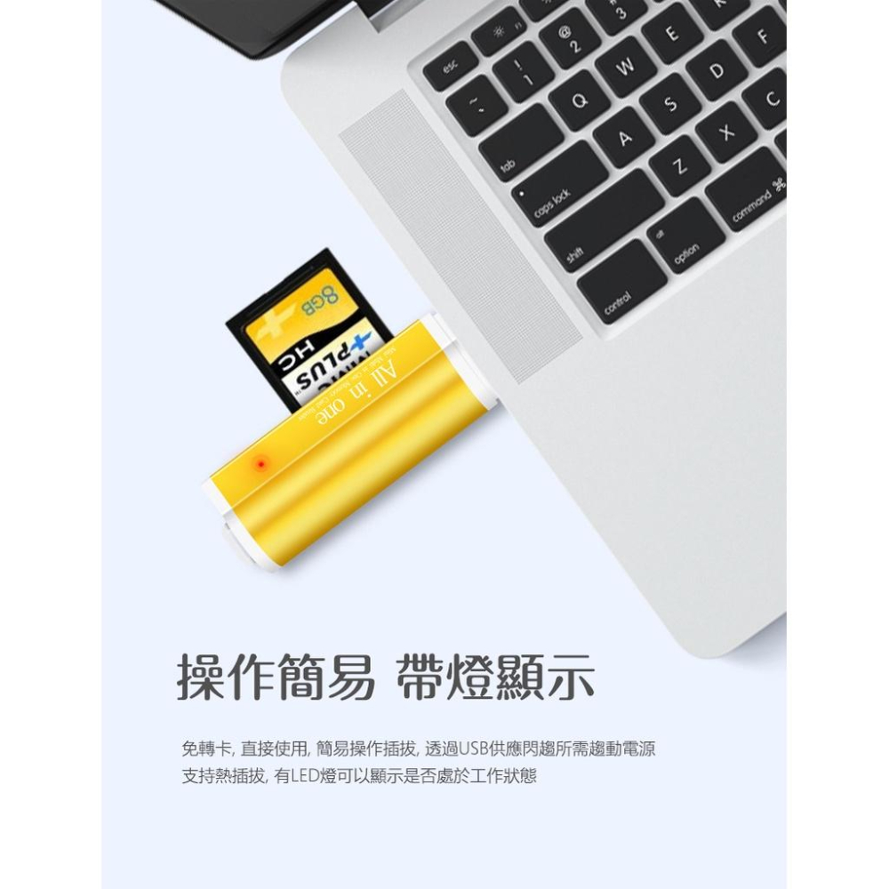 USB讀卡機 四合一讀卡機 鋁合金讀卡機 多功能讀卡機 USB2.0 即插即用 支援熱插拔 電腦讀卡機-細節圖9