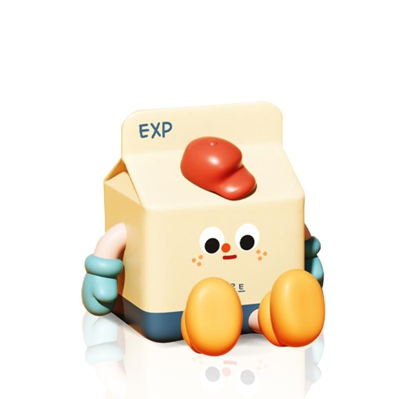 卡通牛奶盒小夜燈 小夜燈 卡通小夜燈 造型小夜燈 手機支架 USB充電 床頭燈 陪睡燈 裝飾擺件 禮物-細節圖2