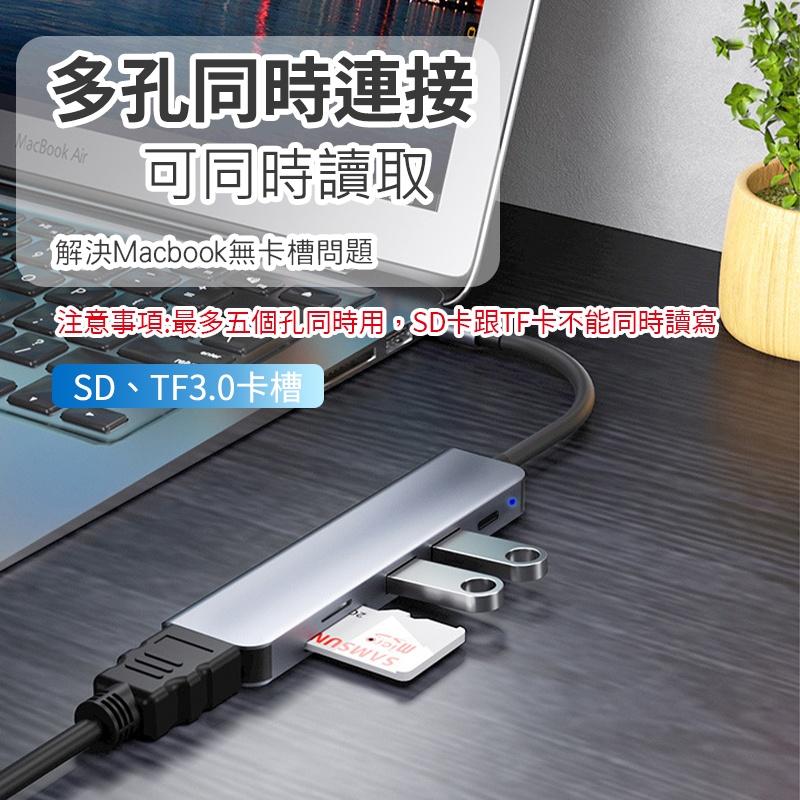 Type-C擴充轉接器 Type-C集線器 TYPE-C轉HDMI 4K 高畫質 擴充槽 USB3.0 拓展塢-細節圖4