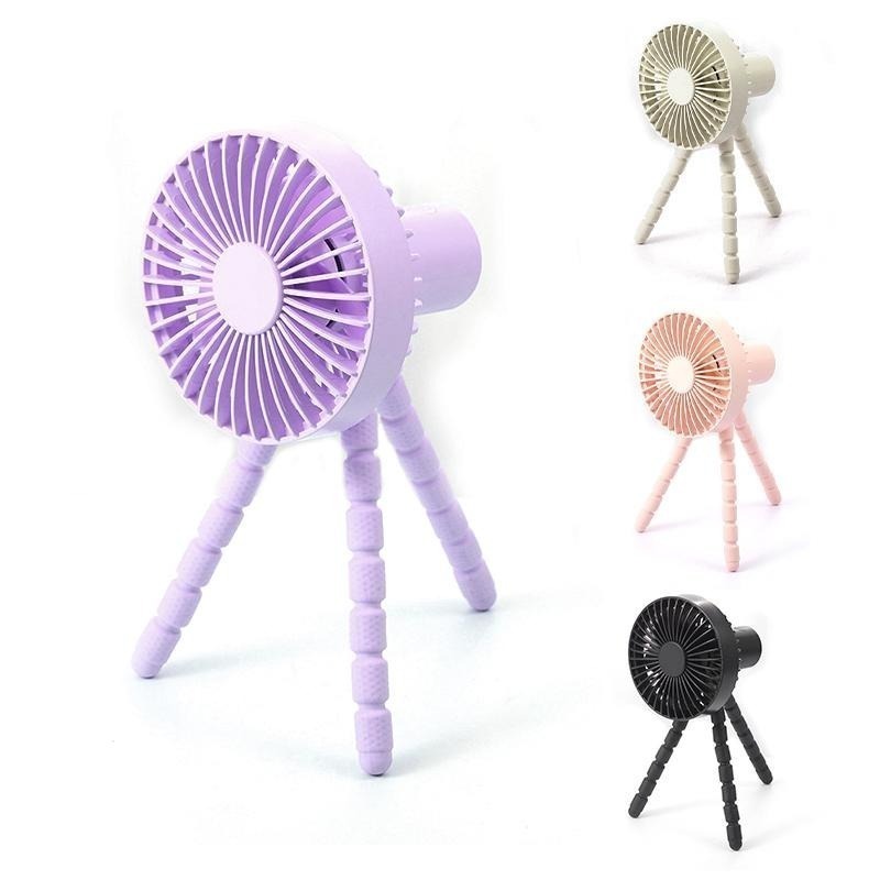 章魚風扇 無死角嬰兒車風扇 八爪魚風扇 掛式風扇 嬰兒車風扇 小風扇 風罩可拆式 USB充電風扇 夾式風扇-細節圖2