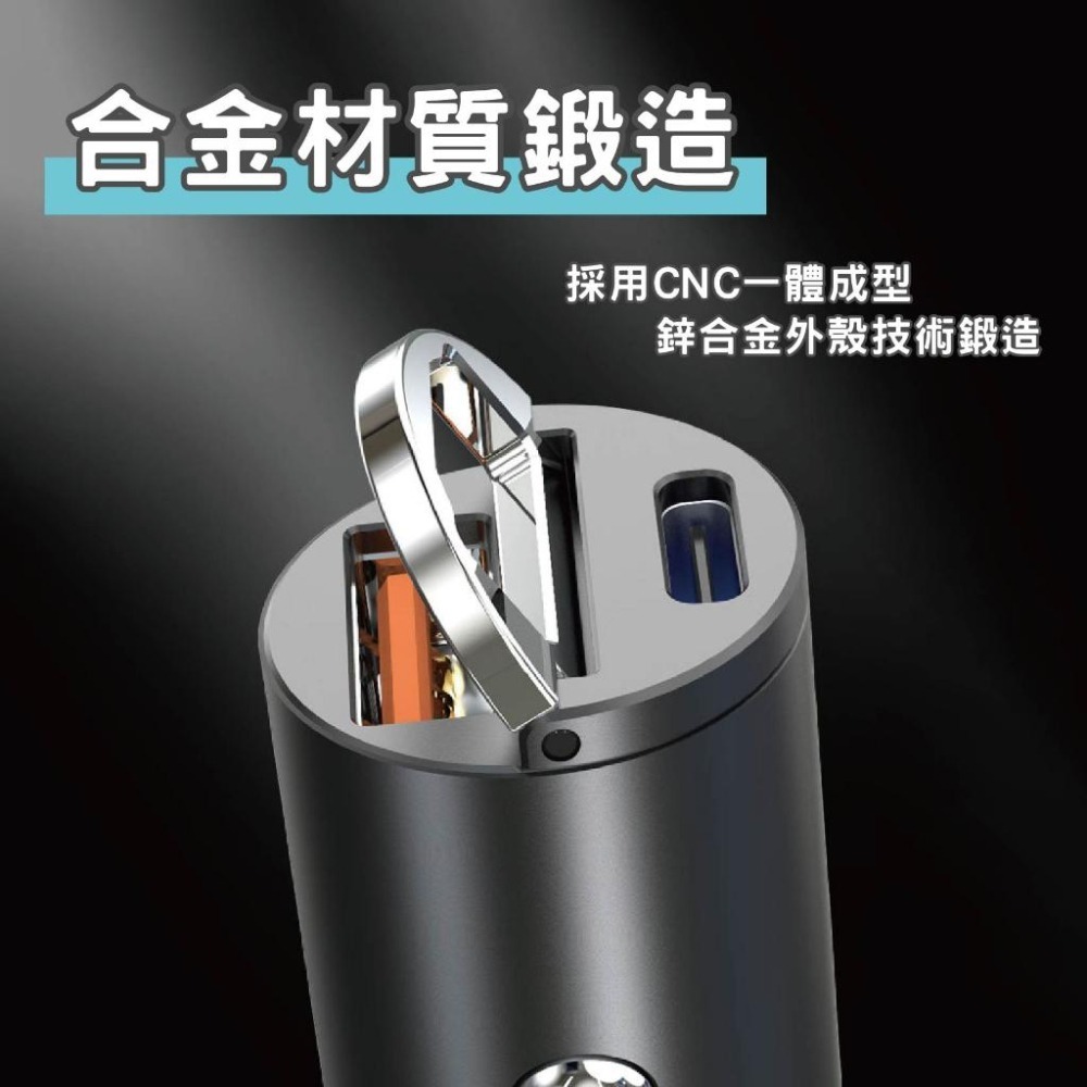 宏晉 迷你45W車用充電器 汽車車充 Type-C+USB-A 車充 雙Type-C 快充 手機充電 雙USB接口-細節圖4