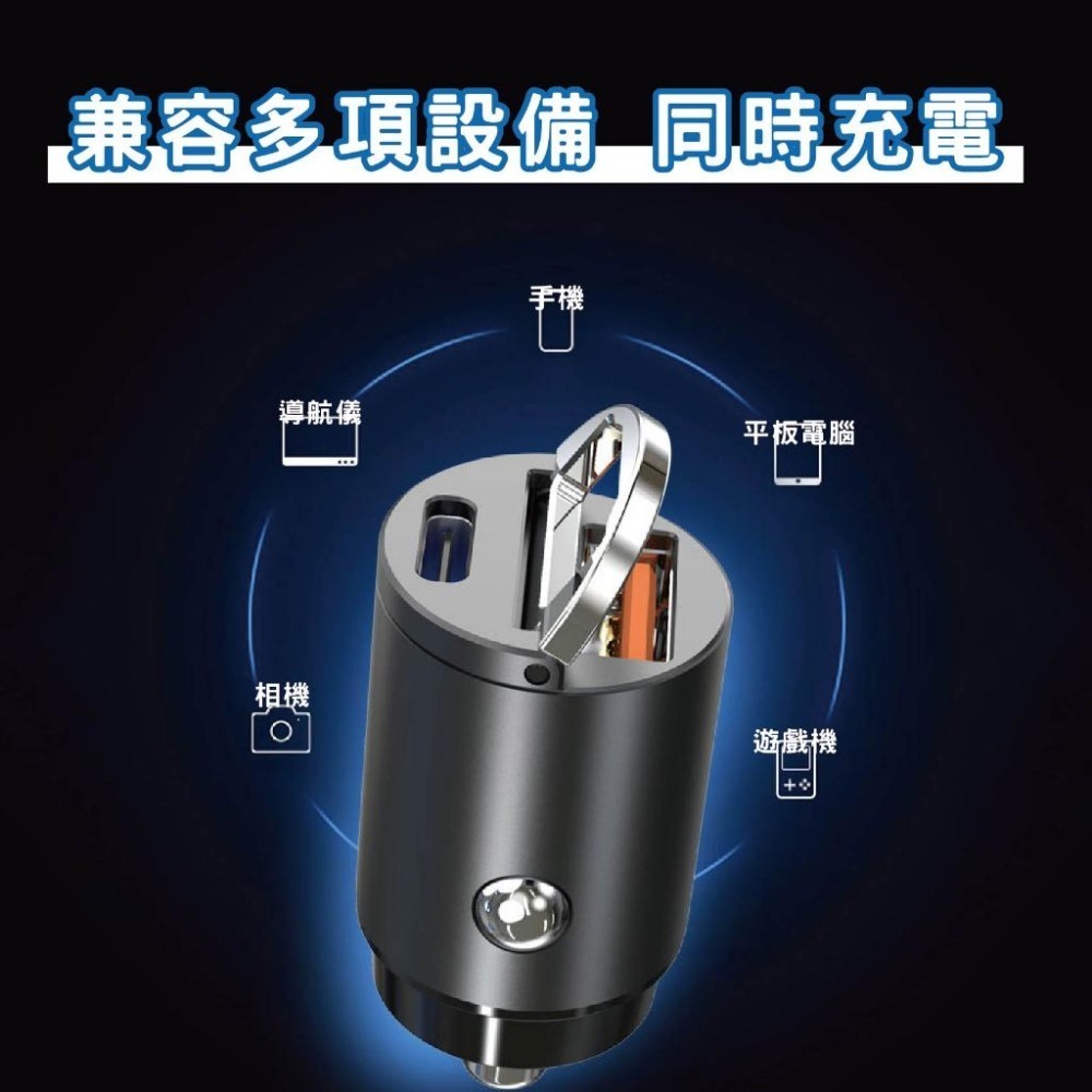 宏晉 迷你45W車用充電器 汽車車充 Type-C+USB-A 車充 雙Type-C 快充 手機充電 雙USB接口-細節圖6