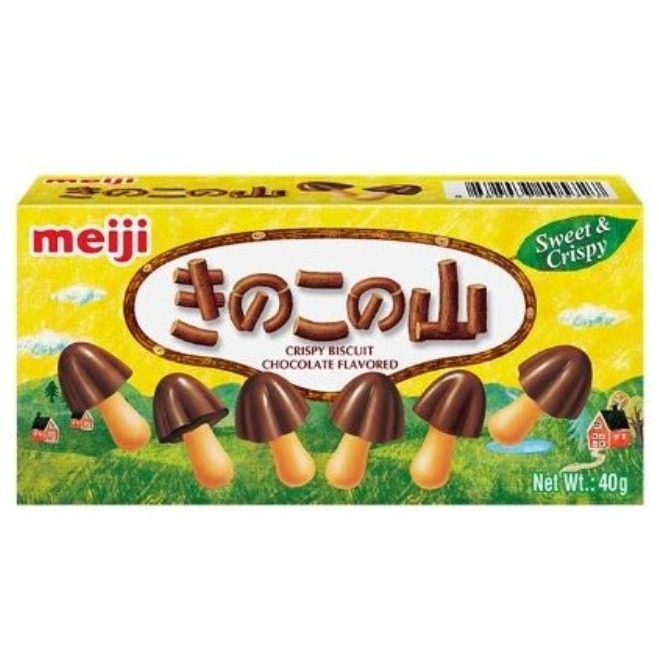 日本明治香菇造型餅乾 巧克力 40g 草莓 36g 零食禮物點心 巧克力 小朋友 幼兒園 小禮物-細節圖2