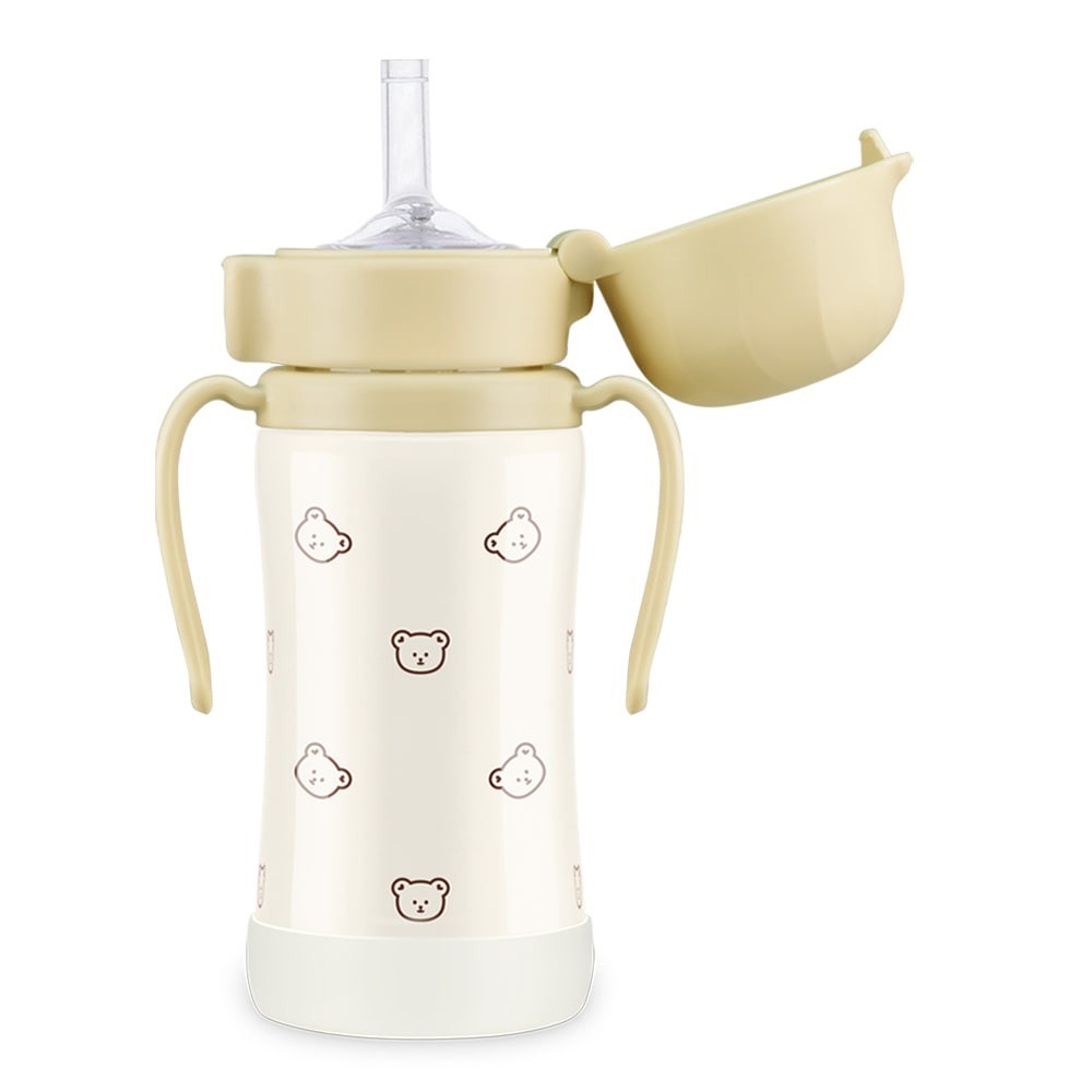 Grosmimi 韓國 保溫吸管杯 不銹鋼保溫杯 兒童吸管杯 DTD聯名款 防漏水杯 保溫杯 兒童保溫瓶【現貨】-細節圖2