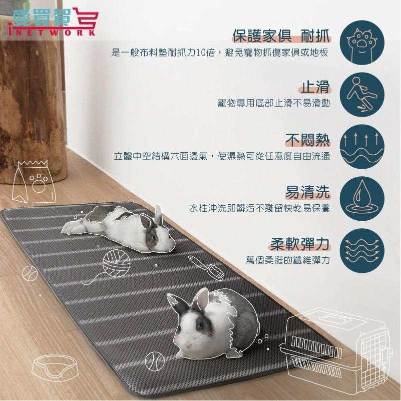 【台灣製免運】減震透氣止滑寵物墊 SGS檢驗 減少寵物負擔 兔子地墊 狗狗地墊 貓地墊 寵物地墊 愛買賀-細節圖3