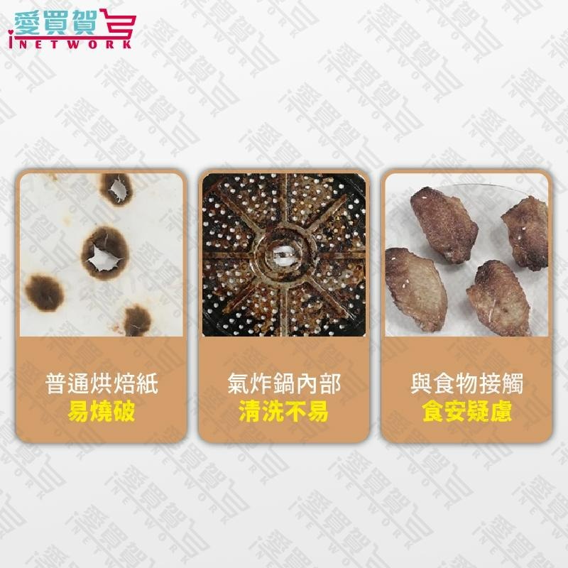 【現貨】氣炸鍋烘焙紙50入/包 SGS檢驗合格 氣炸鍋紙 烘焙紙 料理 紙盤 隔油紙 愛買賀-細節圖2