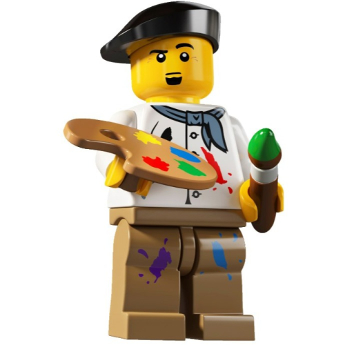 LEGO 樂高 8804 人偶抽抽樂4代 14號 畫家 夾鏈袋包裝