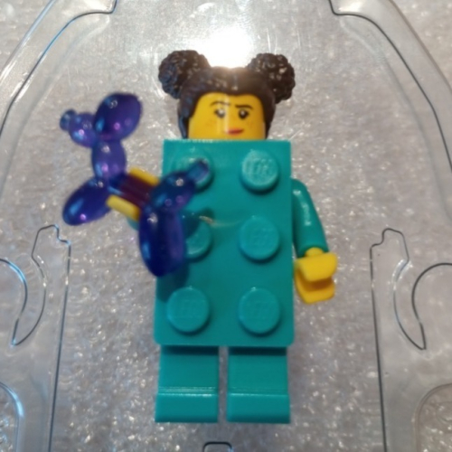 B4［BrickHouse] LEGO 樂高 深藍綠積木裝女孩 紫色氣球狗 BAM 人偶 全新