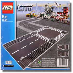 ［BrickHouse] LEGO樂高 7280 直道 十字路口 馬路底板 7280 全新