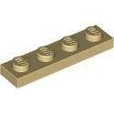 出清 LEGO 樂高 砂色薄板 3710 Tan Plate 1x4 4113233 全新 零件-規格圖1