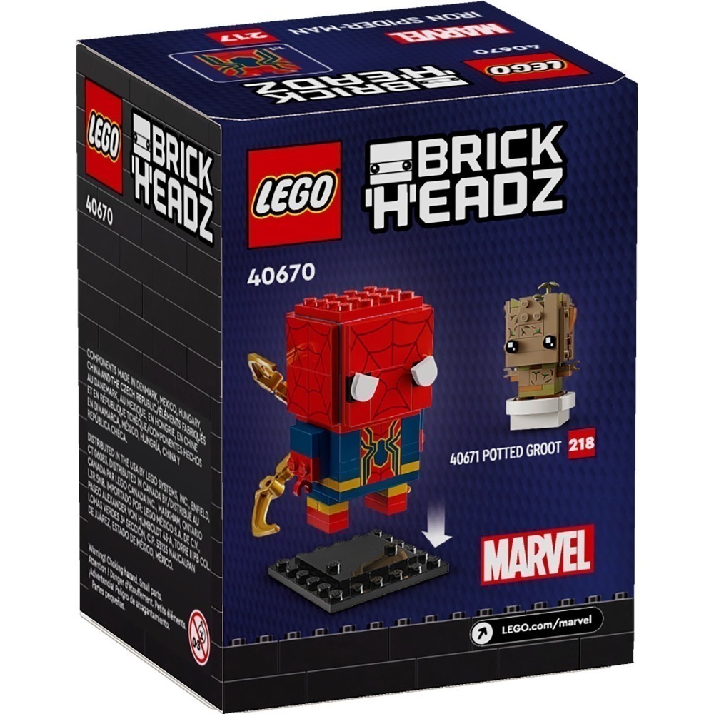 ［BrickHouse] LEGO 樂高 40670 BrickHeadz Iron Spider-Man 鋼鐵蜘蛛人-細節圖2