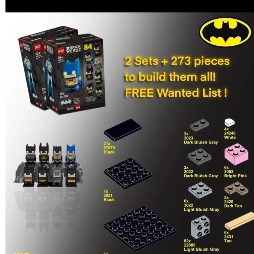 ［BrickHouse] LEGO 樂高 40748 擴充零件 蝙蝠俠 Batman 8in1 Figure 全新-細節圖4