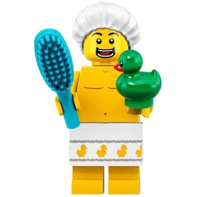 ［BrickHouse] LEGO 樂高 71025 19代 2號 洗澡男 全新-規格圖1