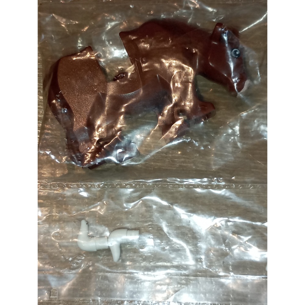 LEGO 樂高 10193 城堡 牛 動物 紅棕色 64452pb01c01 全新-細節圖2