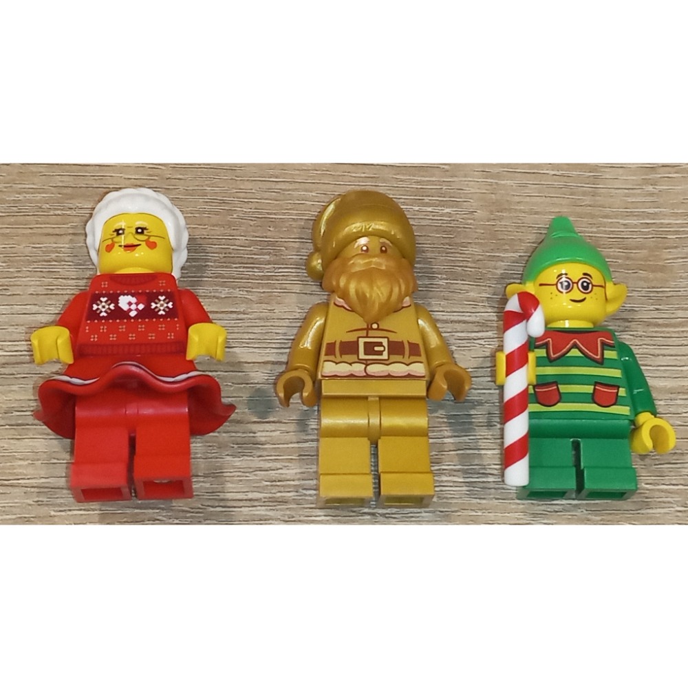 ［Brickhouse] LEGO 樂高 BAM 2025 11月 聖誕節  金色聖誕老人&老婆婆 精靈 全新-規格圖1