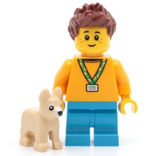［Brickhouse] LEGO 樂高 BAM 2026 4月 向日葵吊卡小男孩與德國牡羊犬 全新-規格圖1