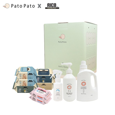 【Pato Pato】寶寶日常清潔9件禮盒組 / 濕紙巾+寶寶洗衣精+奶瓶清潔液+抗菌液 / 送禮專用