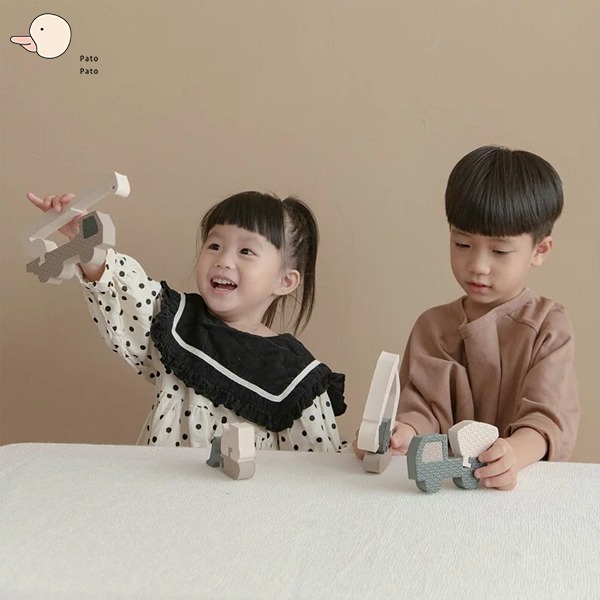 【Pato Pato】EVA 知育玩具系列 - 交通工具二合一禮盒組 / 隨機出色-細節圖2