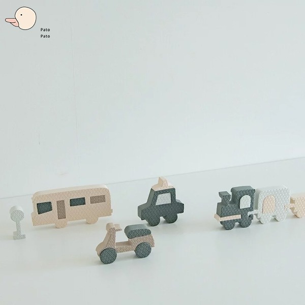 【Pato Pato】EVA 知育玩具系列 - 交通工具二合一禮盒組 / 隨機出色-細節圖6