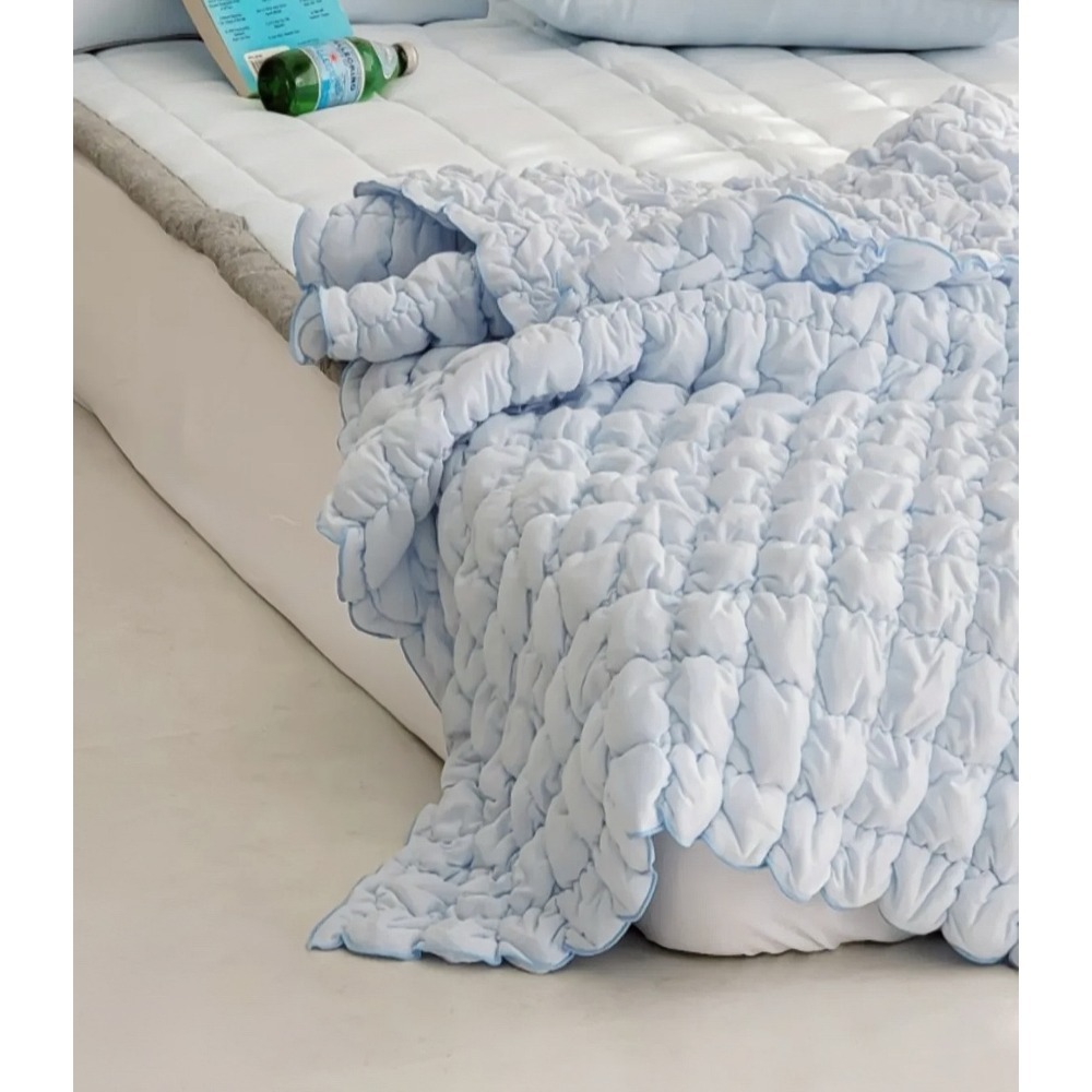 現貨 | 韓國 -7.9度 雲朵泡泡 冰冰被 涼感被 降溫涼被 涼感紗纖維 單人 涼被-規格圖4