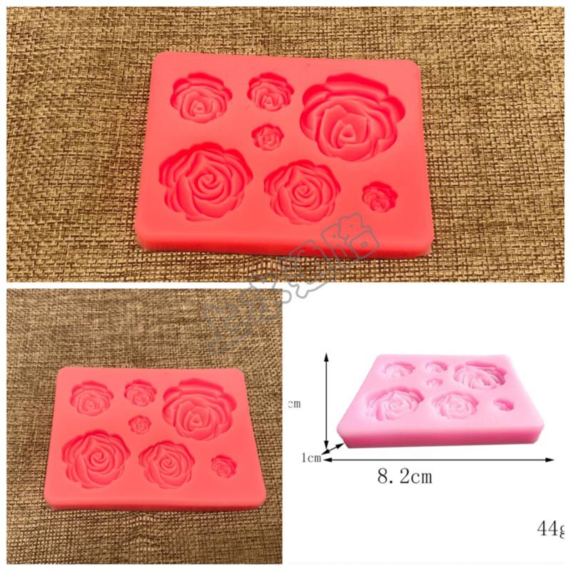 7連玫瑰、6孔太陽花矽膠模具翻糖模具 矽膠模巧克力模型手工皂模 餅乾模具蛋糕模具花邊裝飾太陽花造型矽膠模具翻糖模食玩配件-細節圖3