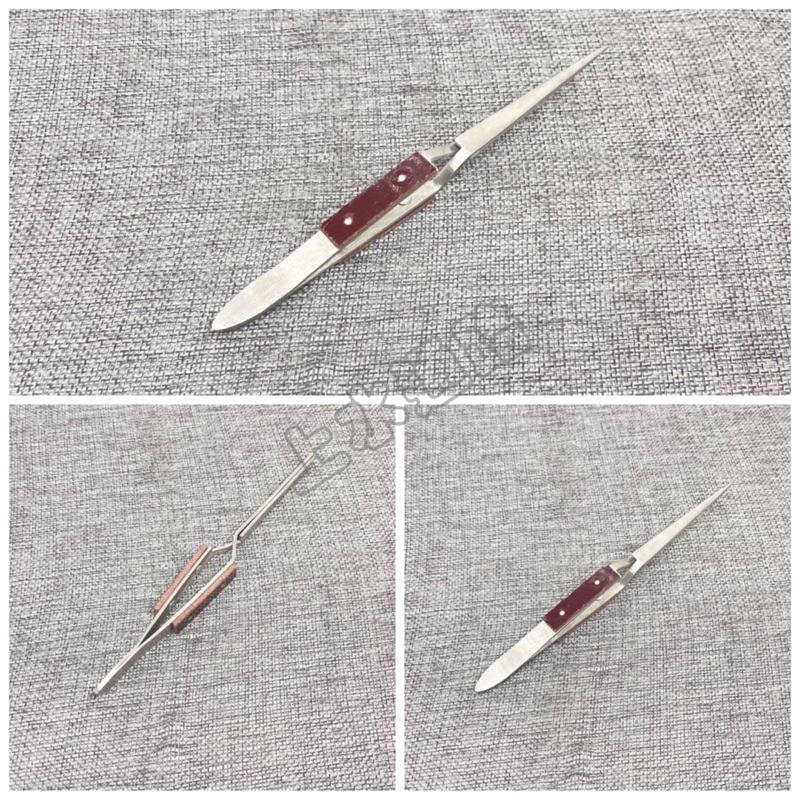 焊接輔助夾金工專用不鏽鋼防交叉鑷子反彈鑷子隔熱夾金工焊夾金工鑷子8字葫蘆夾直嘴反彈夾彎嘴反彈夾焊接夾彎嘴短夾珠寶鏟子夾-細節圖6