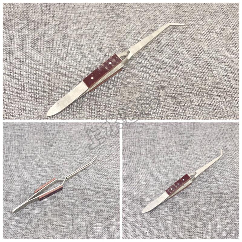 焊接輔助夾金工專用不鏽鋼防交叉鑷子反彈鑷子隔熱夾金工焊夾金工鑷子8字葫蘆夾直嘴反彈夾彎嘴反彈夾焊接夾彎嘴短夾珠寶鏟子夾-細節圖7